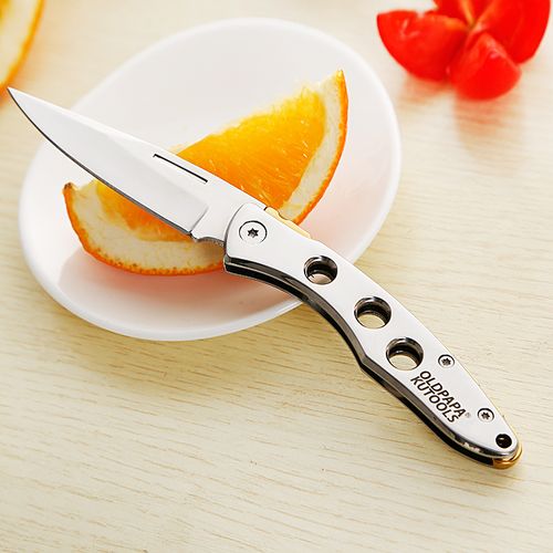 老爹 不锈钢折叠水果刀 德国工艺瓜果刀便携家用小刀 锋利削皮刀